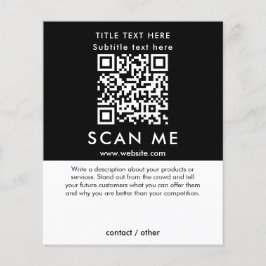 Promotion Scan Me QR Code Black & White Business Flyer