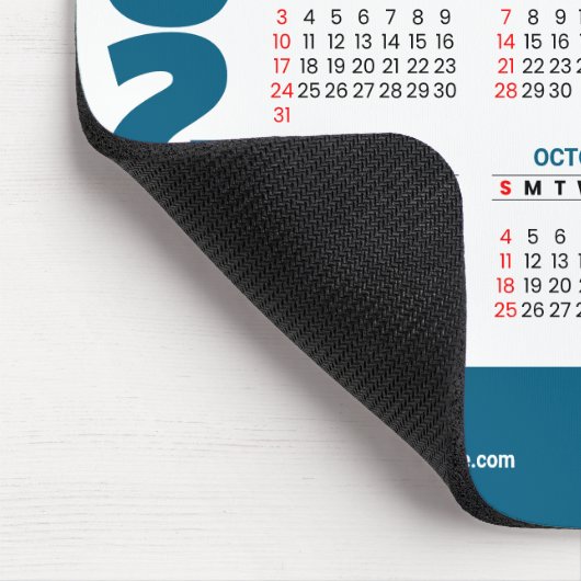 Promotional 2026 Calendar QR Code Mousepad (Ecke)