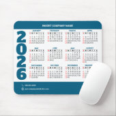 Promotional 2026 Calendar QR Code Mousepad (Mit Mouse)