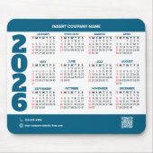 Promotional 2026 Calendar QR Code Mousepad (Vorne)