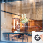 *~* Promotional AP20 Weihnachtskäfer QR Fensteraufkleber (Café-Fenster)