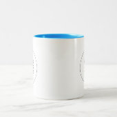 Promotional Brand Company Logo Light Blue & White Zweifarbige Tasse (Mittel)