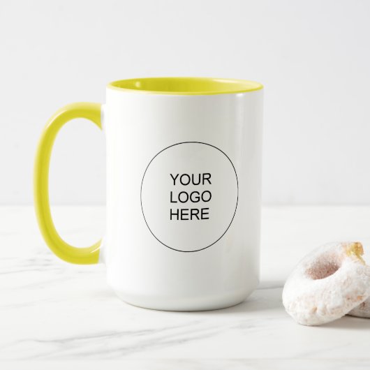 Promotional Brand Upload Your Own Business Logo Tasse (Mit Donut)