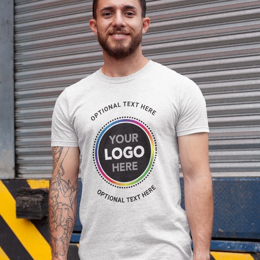 Promotional Business Shirt. Logo and Curved Text T-Shirt