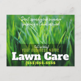 Promotional Lawn Care Post Card. Landschaftsgärtne Postkarte