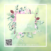 *~* Promotional Poinsettia AP20 Weihnachts QR Fensteraufkleber (Blatt 3)