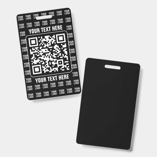 Promotional QR code (editable) plus Logo Pattern Ausweis (Front & Back)