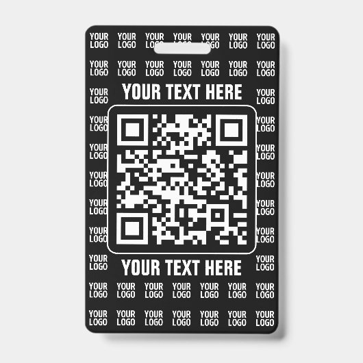Promotional QR code (editable) plus Logo Pattern Ausweis (Front)