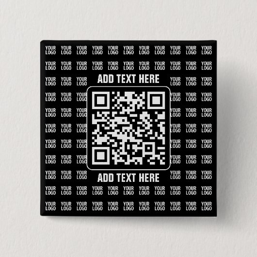 Promotional QR code (editable) plus Logo Pattern Button (Vorderseite)