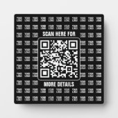 Promotional QR code (editable) plus Logo Pattern Fotoplatte (Vorderseite)
