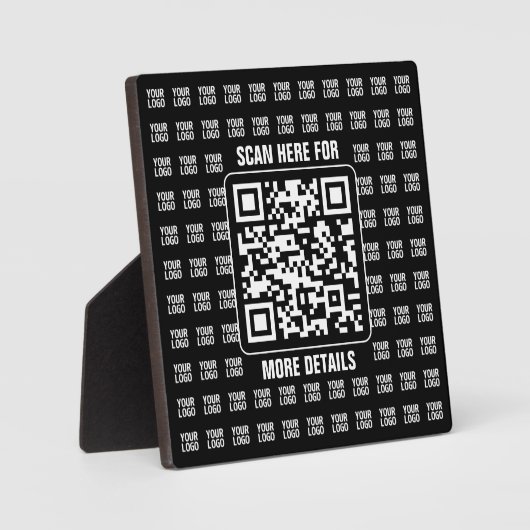 Promotional QR code (editable) plus Logo Pattern Fotoplatte (Vorderseite)