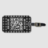 Promotional QR code (editable) plus Logo Pattern Gepäckanhänger (Vorderseite (Horizontal))