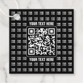 Promotional QR code (editable) plus Logo Pattern Geschenkanhänger (Vorderseite)