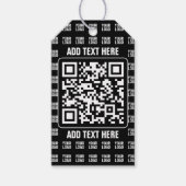 Promotional QR code (editable) plus Logo Pattern Geschenkanhänger (Vorderseite)