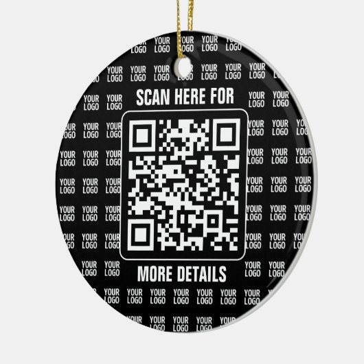 Promotional QR code (editable) plus Logo Pattern Keramik Ornament (Links)