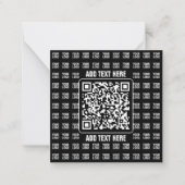 Promotional QR code (editable) plus Logo Pattern Mitteilungskarte (Vorderseite)