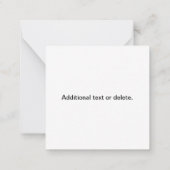 Promotional QR code (editable) plus Logo Pattern Mitteilungskarte (Rückseite)