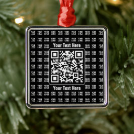 Promotional QR code (editable) plus Logo Pattern Ornament Aus Metall