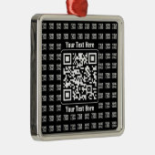 Promotional QR code (editable) plus Logo Pattern Ornament Aus Metall (Rechts)