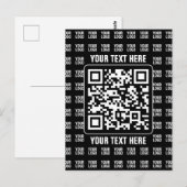 Promotional QR code (editable) plus Logo Pattern Postkarte (Vorne/Hinten)