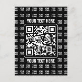 Promotional QR code (editable) plus Logo Pattern Postkarte (Vorderseite)