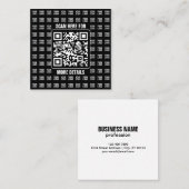 Promotional QR code (editable) plus Logo Pattern Quadratische Visitenkarte (Vorne/Hinten)