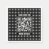 Promotional QR code (editable) plus Logo Pattern Serviette (Vorderseite)