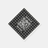 Promotional QR code (editable) plus Logo Pattern Serviette (Ecke)