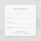 Promotional Salon Business Gift Begleitkarte (Rückseite)