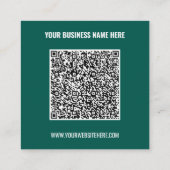 Promotional Your QR Code Business Cards Example Quadratische Visitenkarte (Rückseite)