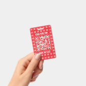 Promotionaler QR-Code (editierbar) mit Logo-Muster Ausweis (Handheld)