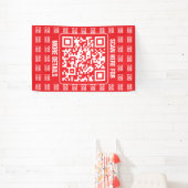 Promotionaler QR-Code (editierbar) mit Logo-Muster Banner (InSitu)