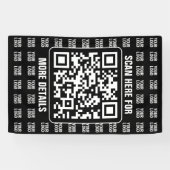 Promotionaler QR-Code (editierbar) mit Logo-Muster Banner (Horizontal)