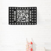 Promotionaler QR-Code (editierbar) mit Logo-Muster Banner (InSitu)