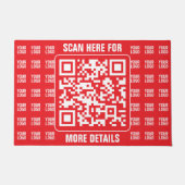Promotionaler QR-Code (editierbar) mit Logo-Muster Fußmatte (Vorderseite)