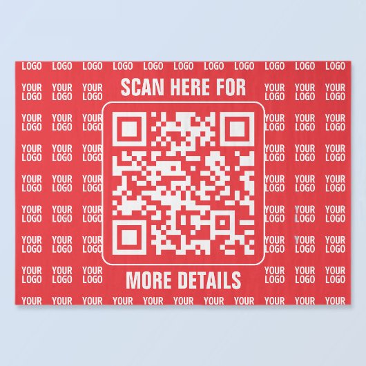 Promotionaler QR-Code (editierbar) mit Logo-Muster Seidenpapier