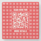 Promotionaler QR-Code (editierbar) mit Logo-Muster Steinuntersetzer (Vorderseite)