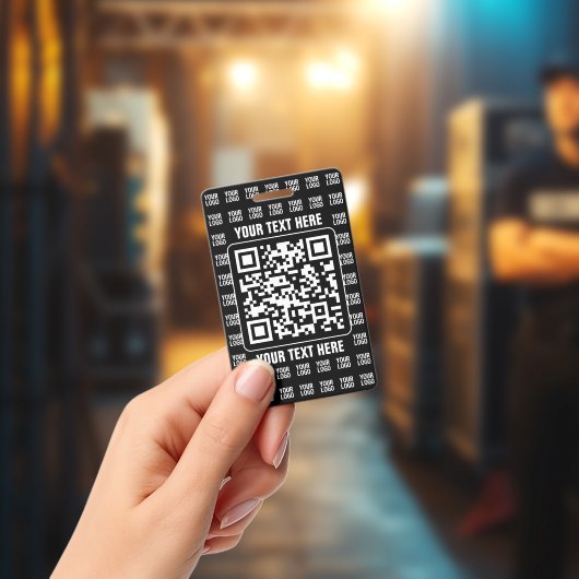 Promotionaler QR-Code (editierbar) plus Logo-Muste Ausweis (Konzert)