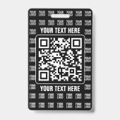 Promotionaler QR-Code (editierbar) plus Logo-Muste Ausweis (Vorderseite)