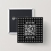 Promotionaler QR-Code (editierbar) plus Logo-Muste Button (Vorne & Hinten)