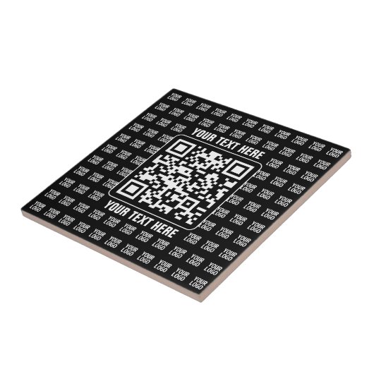 Promotionaler QR-Code (editierbar) plus Logo-Muste Fliese (Seite)