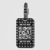 Promotionaler QR-Code (editierbar) plus Logo-Muste Gepäckanhänger (Vorderseite Vertikal)