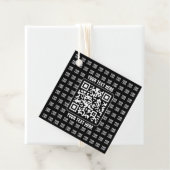 Promotionaler QR-Code (editierbar) plus Logo-Muste Geschenkanhänger (Beispiel)