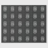 Promotionaler QR-Code (editierbar) plus Logo-Muste Geschenkpapier (Flach)
