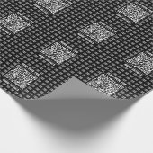 Promotionaler QR-Code (editierbar) plus Logo-Muste Geschenkpapier (Ecke)