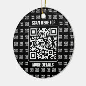 Promotionaler QR-Code (editierbar) plus Logo-Muste Keramik Ornament (Links)