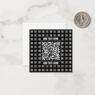 Promotionaler QR-Code (editierbar) plus Logo-Muste Mitteilungskarte