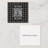 Promotionaler QR-Code (editierbar) plus Logo-Muste Mitteilungskarte (Vorne/Hinten)