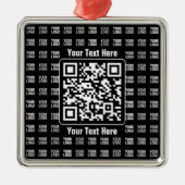 Promotionaler QR-Code (editierbar) plus Logo-Muste Ornament Aus Metall (Vorne)