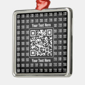 Promotionaler QR-Code (editierbar) plus Logo-Muste Ornament Aus Metall (Links)